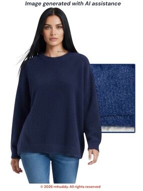 NWT Evolution By Cyrus L blue super soft sweater